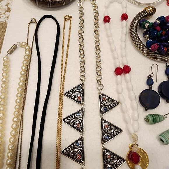 Jewelry Craft Lot 2+ Lbs 60+ Pieces Vintage Modern Wear Repair Upcycle AS IS - Picture 5 of 15